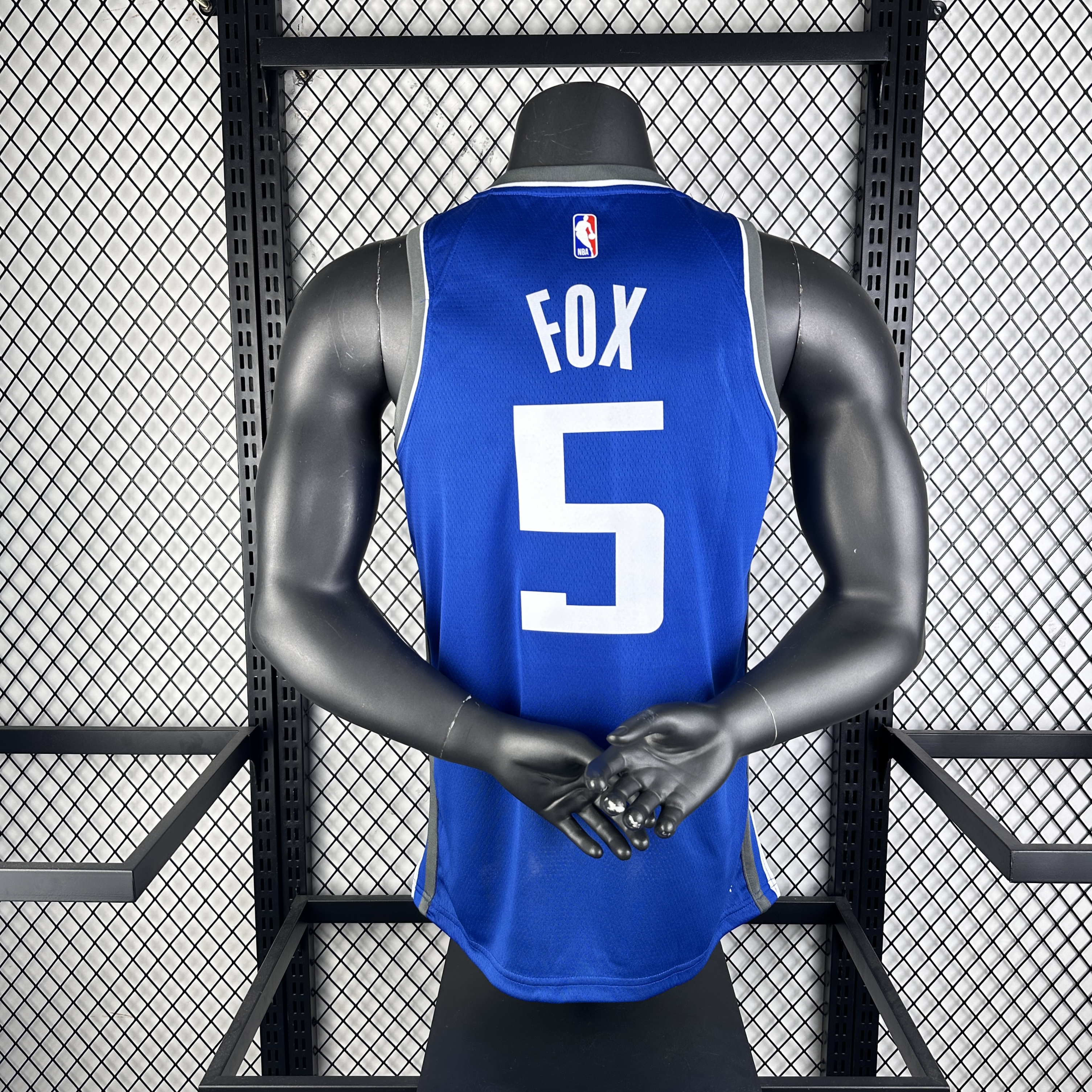 Men Sacramento Kings 5 Fox blue NBA 2023 24 Season Jerseys